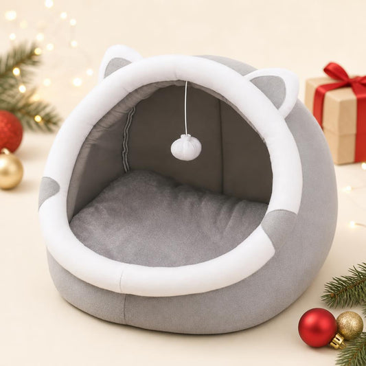 Iglu-Katzenbett mit Öhrchen