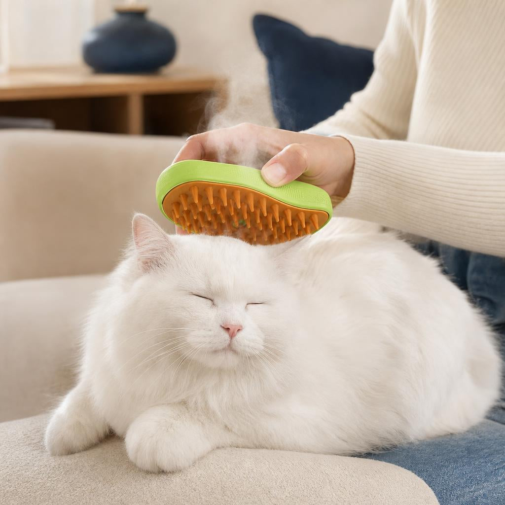Cepillo de vapor 3 en 1 para gatos