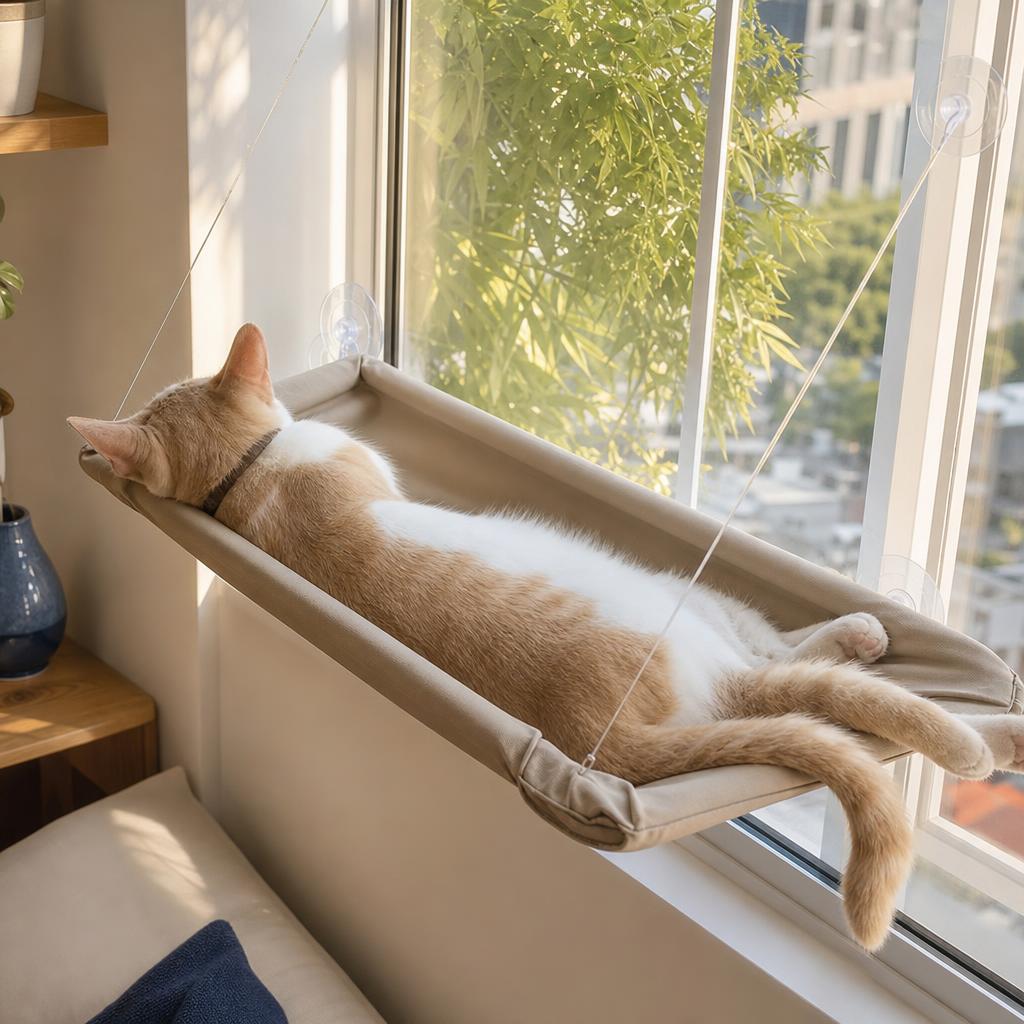 Window hammock for cats with suction cups