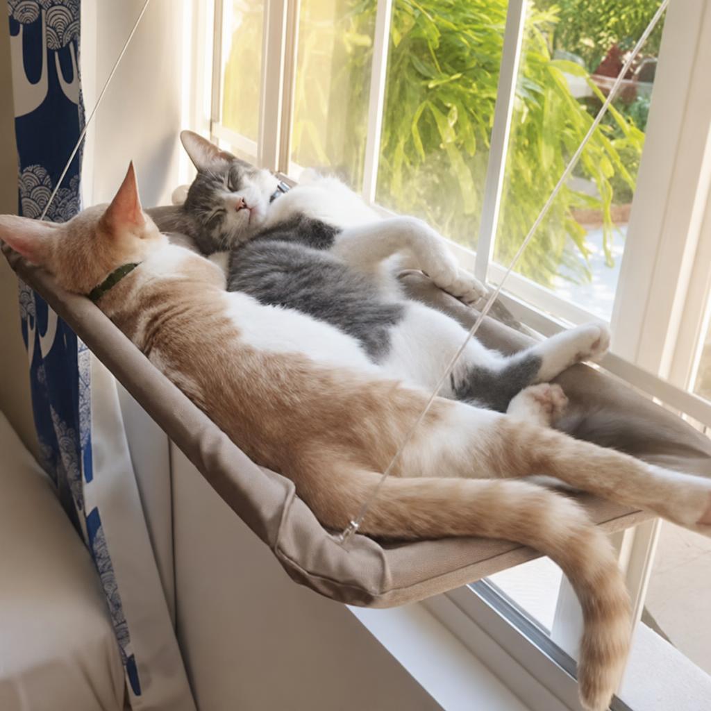 Window hammock for cats with suction cups